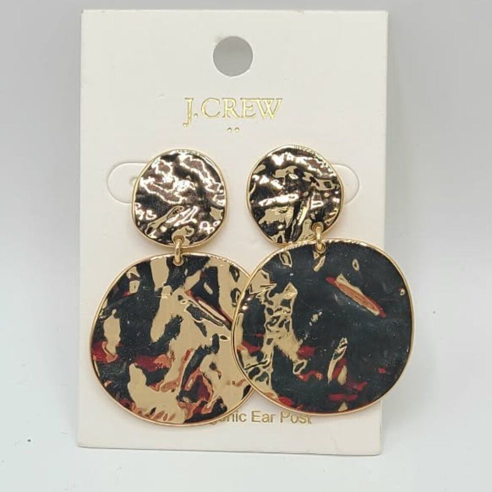 J Crew Factory Hammered Statement Earrings NWT! NEW!